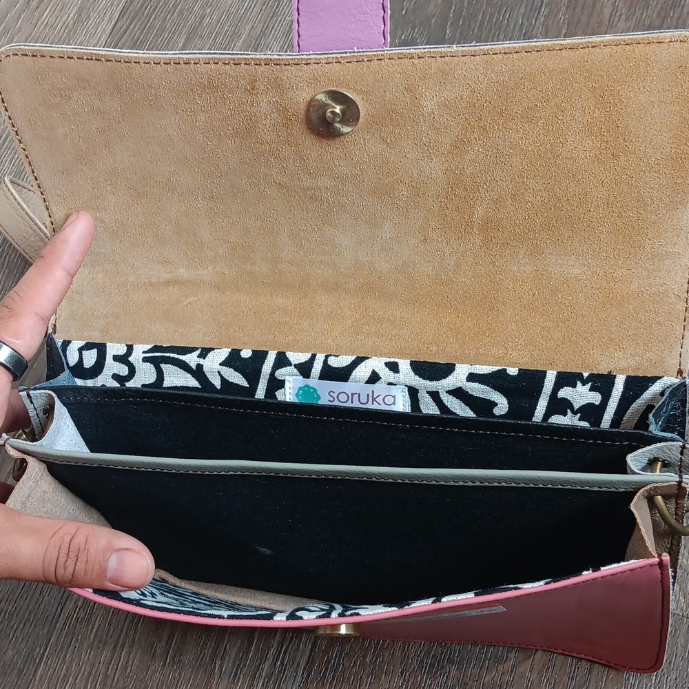 Stylish Red and Pink Women's Bag - Picture 4 of 8